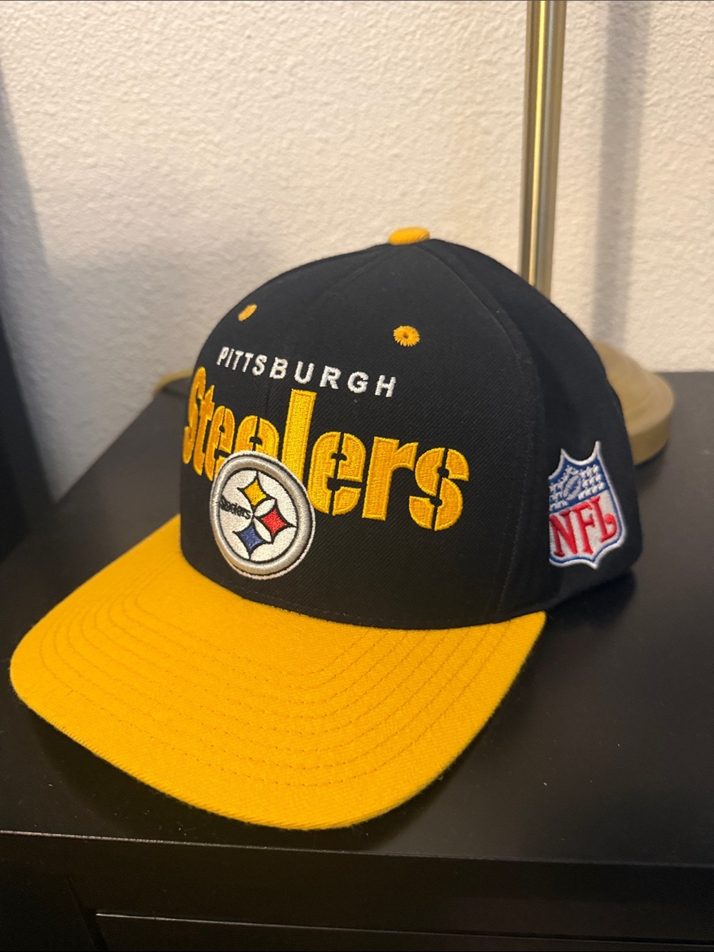 Mitchell & Ness Pittsburgh Steelers Black and Gold Snapback Hat